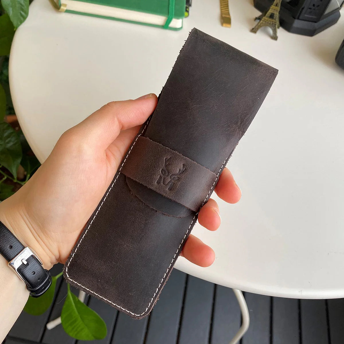 Zey - Genuine Leather Penholder, Pencil Box