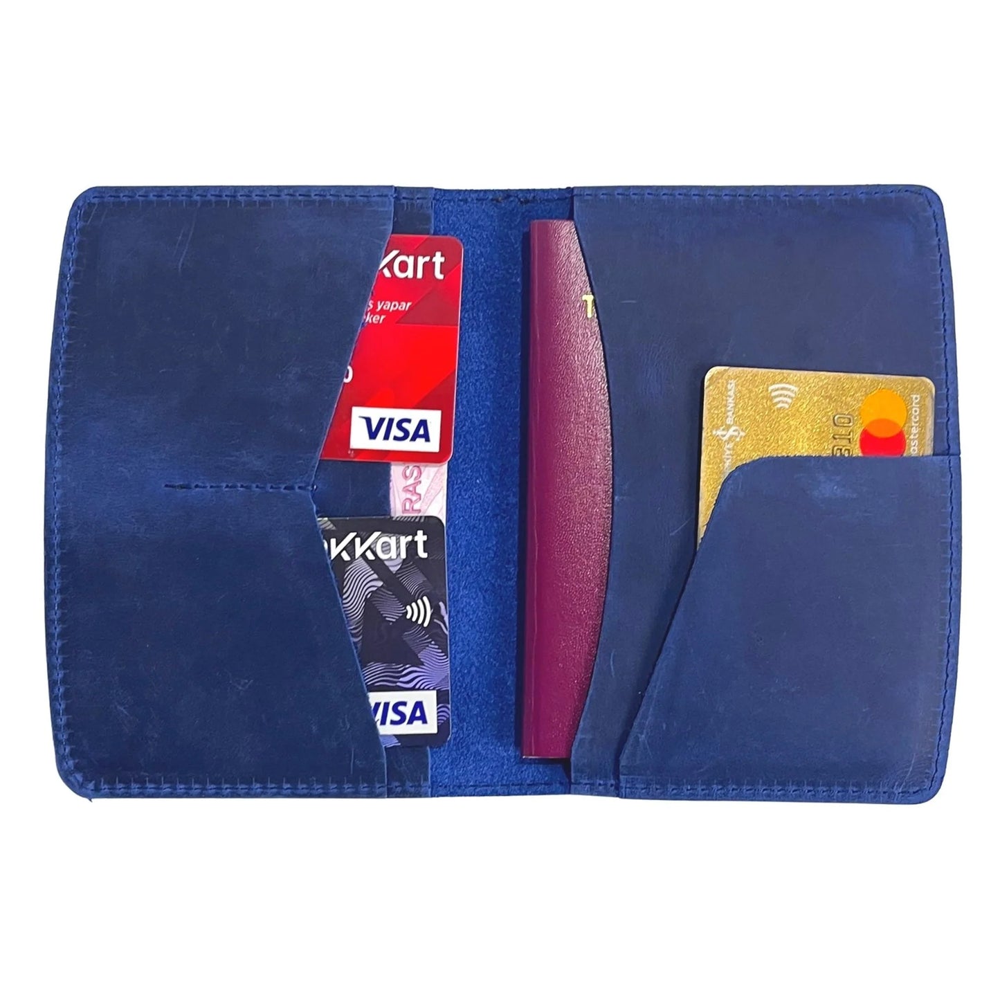 Simenit - Genuine Leather Passport Holder Travel Companion, Passport Wallet