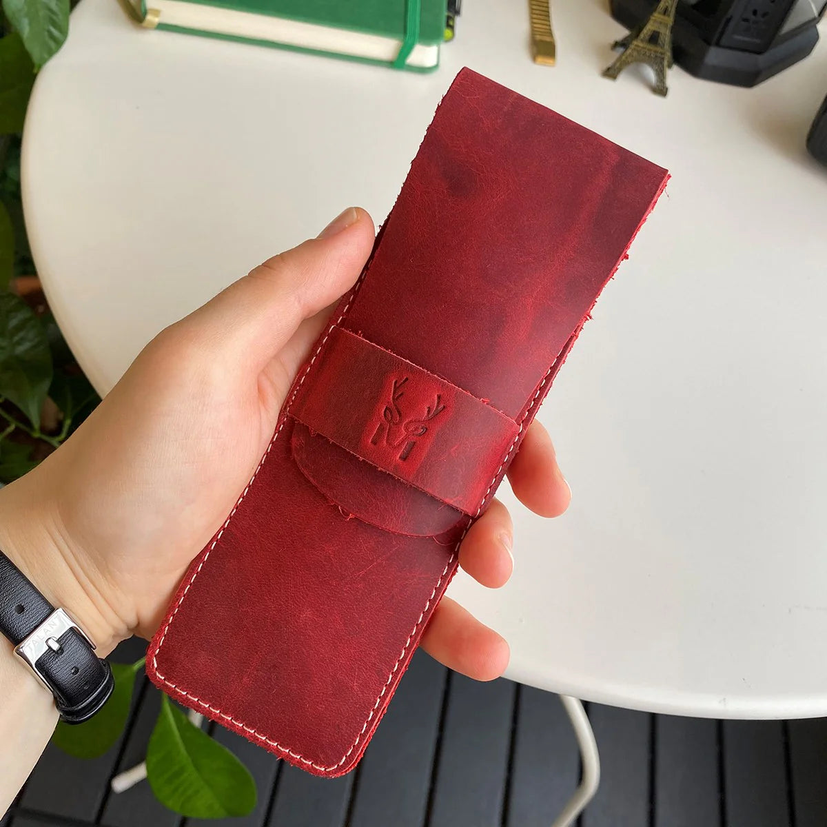 Zey - Genuine Leather Penholder, Pencil Box