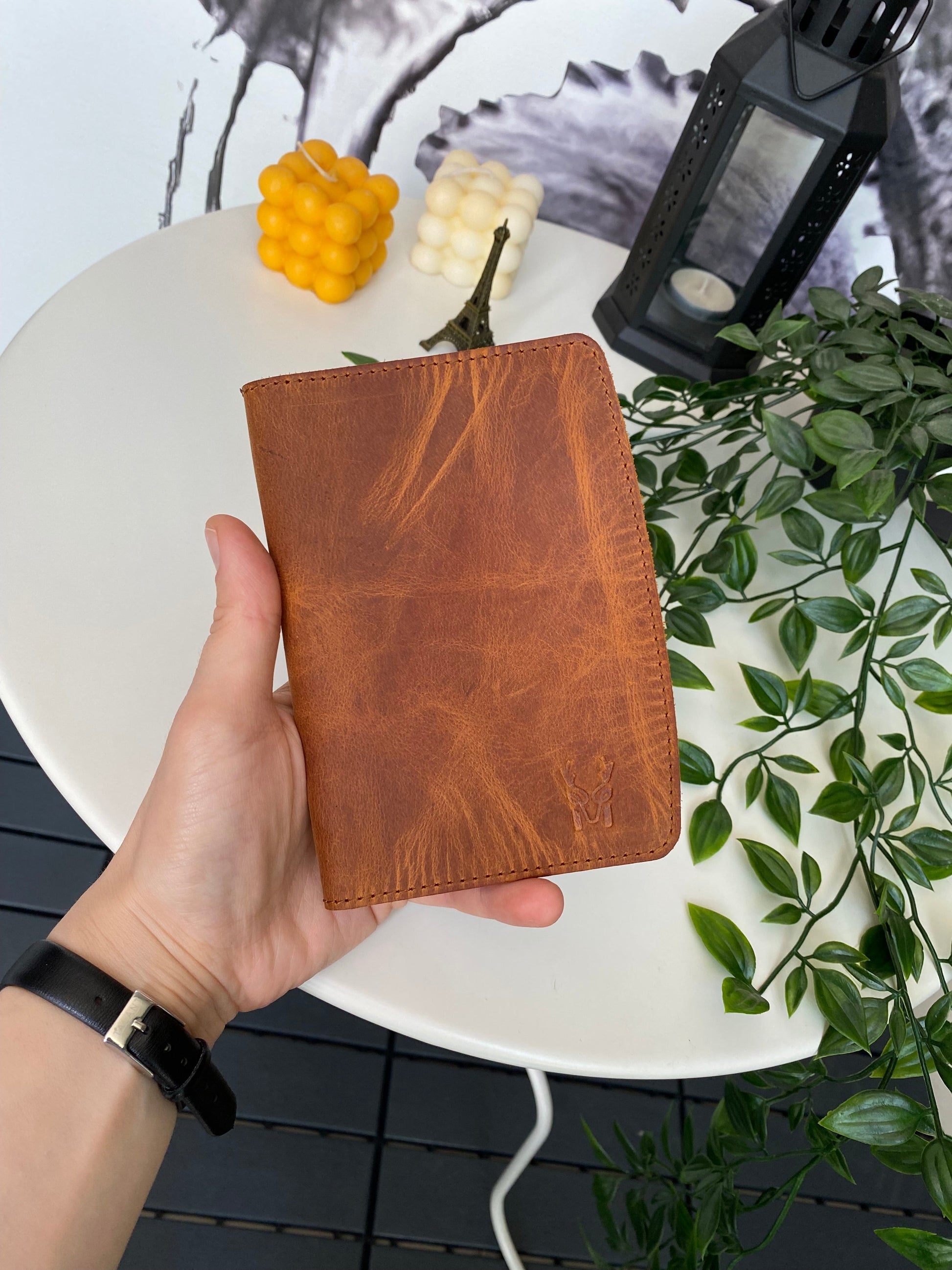 Simenit - Genuine Leather Passport Holder Travel Companion, Passport Wallet
