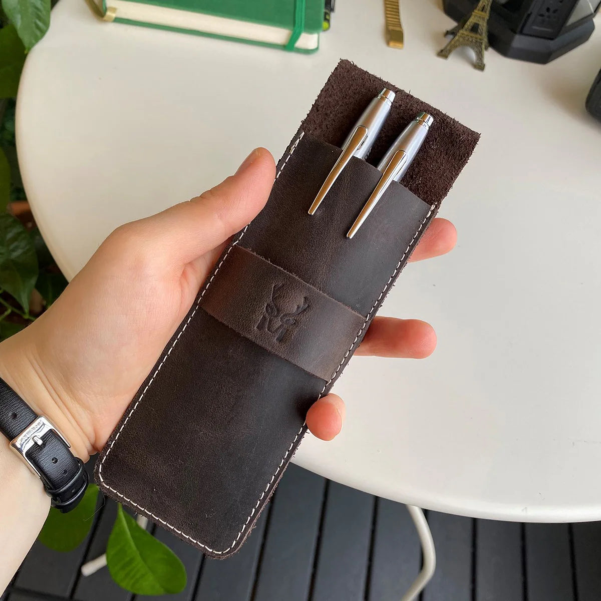 Zey - Genuine Leather Penholder, Pencil Box