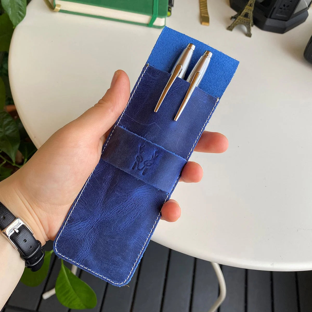 Zey - Genuine Leather Penholder, Pencil Box